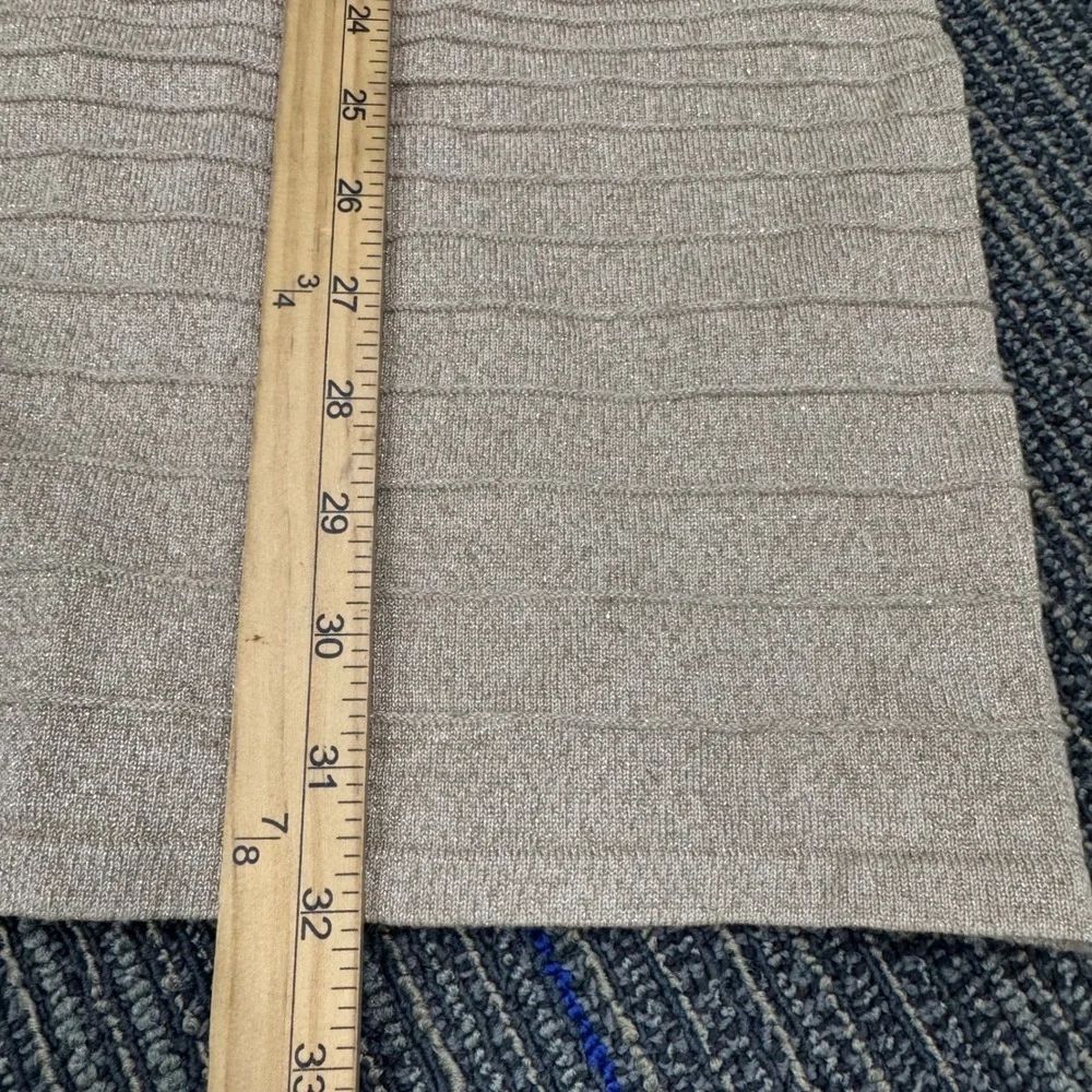 Alfani Womens Cardigan Sweater XL‎ Cocoa Butter Textured Knit Open Front